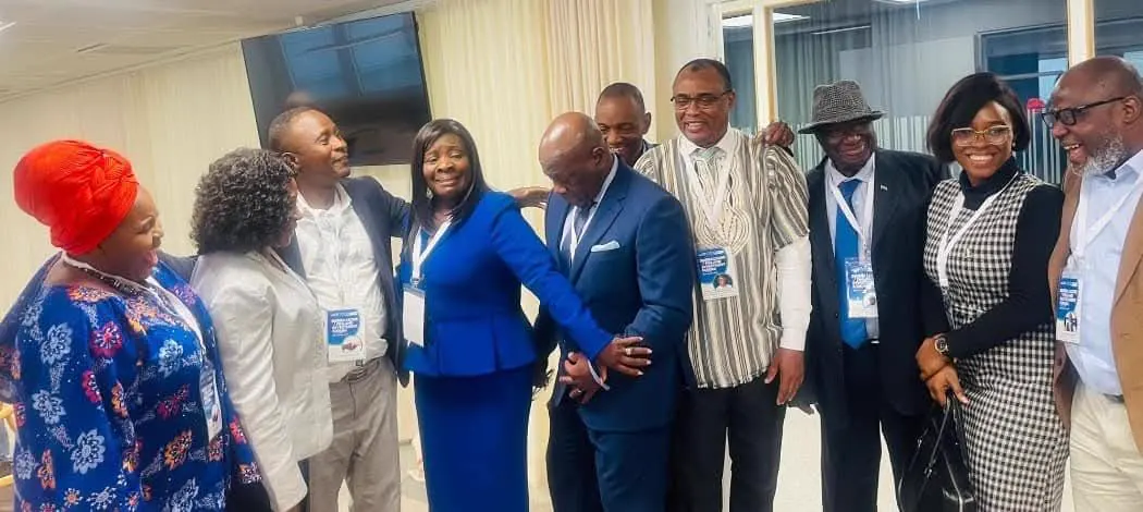 Delegates standing together at an earlier Sierra Leone-Finland Investment Forum in Helsinki